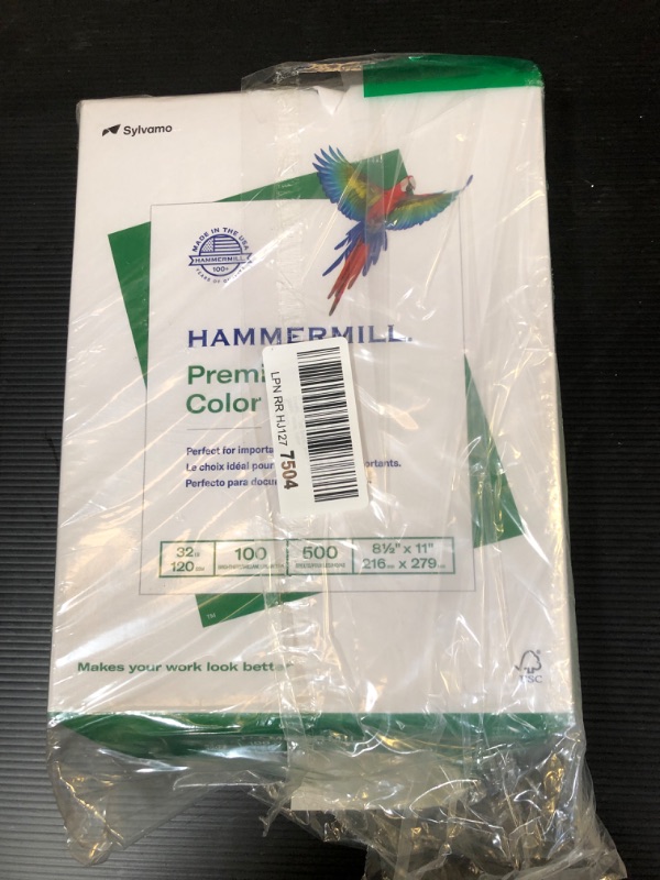 Photo 2 of Hammermill Printer Paper, Premium Color 32 Lb Copy Paper, 8.5 x 11 - 1 Ream (500 Sheets) - 100 Bright, Made in the USA, 102630 1 Ream | 500 Sheets Letter (8.5x11)