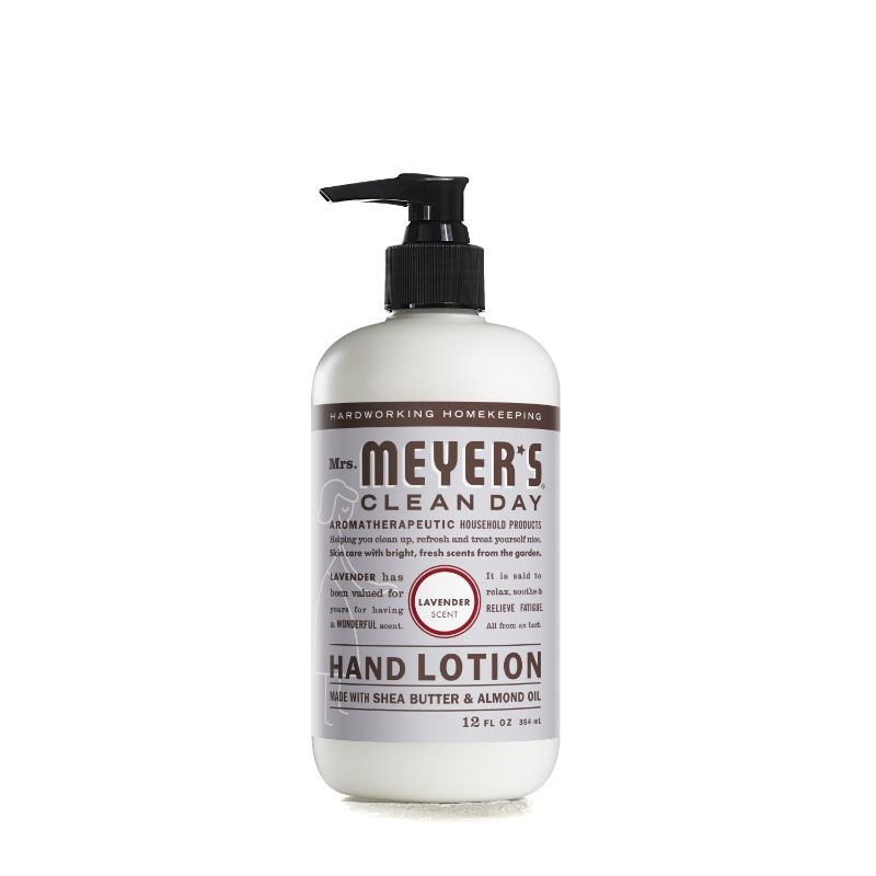 Photo 1 of Mrs. Meyer's Hand Lotion for Dry Hands, Non-Greasy Moisturizer Made with Essential Oils, Lavender, 12 oz 