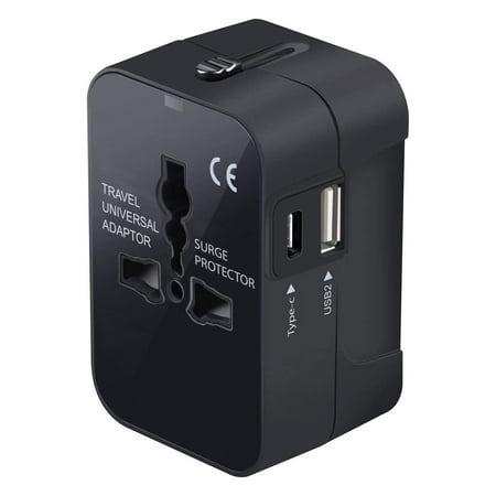 Photo 1 of All-in-One Universal Power Adapter with USB-C and USB-a Charging Ports Travel Adapter Worldwide (US/EU/UK/AU) Compatible with Smartphones IPads Tab