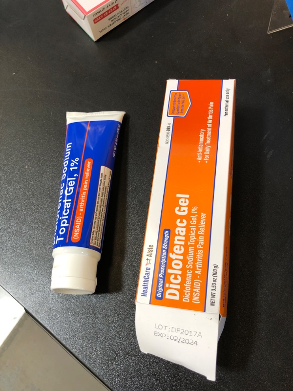 Photo 1 of HealthCareAisle Diclofenac Gel, 1%, Arthritis Pain Relief - 100 g tube - Original Prescription Strength (NSAID) 100 Gram (Pack of 1) Gel exp 2-24