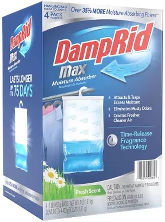 Photo 1 of DampRid Max Moisture Absorber Time Released Fresh Scent 4-Pack