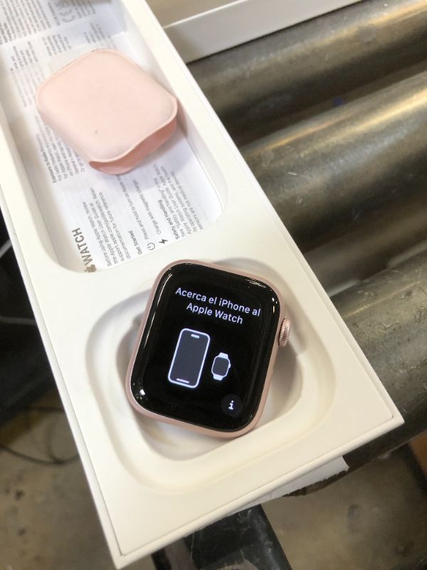 Photo 2 of Apple Watch Series 9 [GPS 41mm] Smartwatch with Pink Aluminum Case with Pink Sport Band S/M. Fitness Tracker, Blood Oxygen & ECG Apps, Always-On Retina Display Pink Aluminum Case with Light Pink Sport Band 41mm S/M - fits 130–180mm wrists Without AppleCar