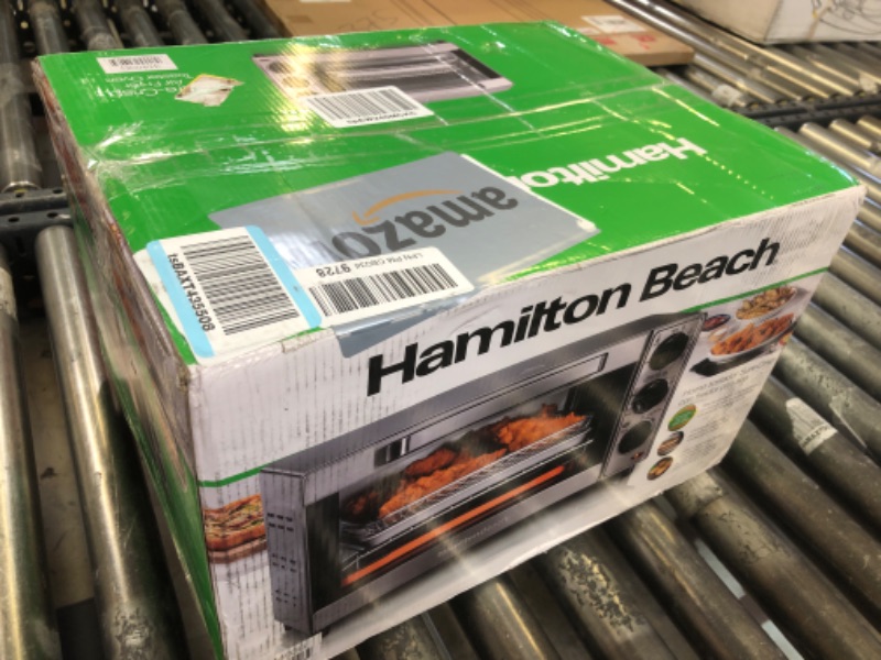 Photo 1 of Hamilton Beach Sure-Crisp Air Fryer Countertop Toaster Oven, Fits 9” Pizza, 4 Slice Capacity, Powerful Circulation, Auto Shutoff, Stainless Steel (31403)