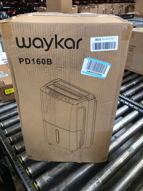 Photo 2 of Waykar 2000 Sq. Ft Dehumidifier for Home and Basements, with Auto or Manual Drainage, 0.66 Gallon Water Tank Capacity 34 Pints 2000 Sq. Ft