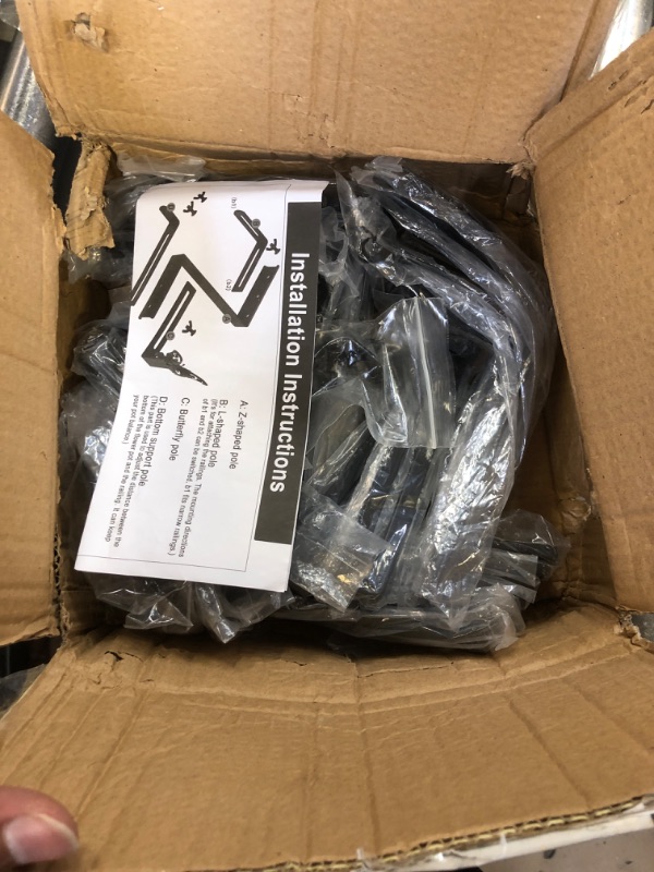 Photo 1 of Planter Box Brackets, Adjustable Window Boxes Planters Brackets with Butterfly, Hanging Flower Box Stand Hooks for Deck Railing Pergola Balcony Garden - 6 Pack