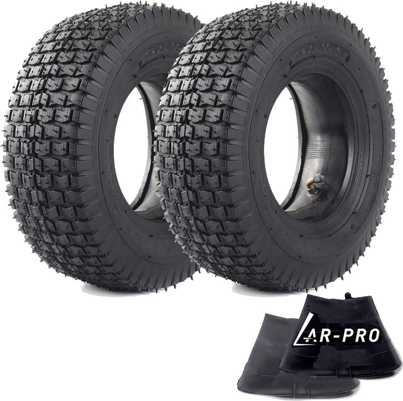 Photo 1 of (2-Set) AR-PRO Exact Replacement 12x5.00-6" Tire and Inner Tube Sets for Razor Dirt Quad Versions 19+ - Compatible with Go-Karts, Lawn Mowers, and More - Quality Inner Tubes with Bent Valve Stems
