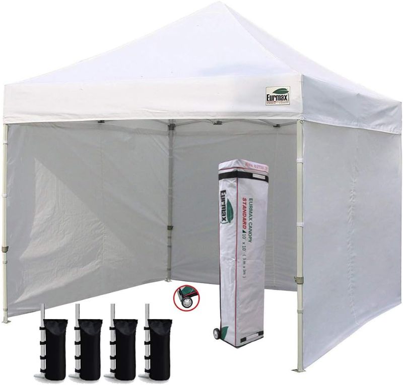 Photo 1 of Eurmax 10'x10' Ez Pop Up Canopy Tent and Wall kit,Shop Now