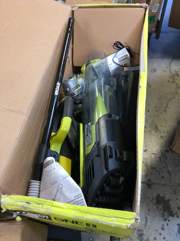 Photo 2 of Ryobi 18V Li-Ion Cordless 13" String Trimmer/Edger and Jet Fan Blower Combo Kit with Battery and Charger