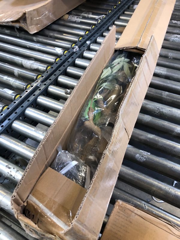 Photo 1 of Realead Artificial Olive Tree 7ft(82''), Tall Faux Olive Tree Plant, Fake Potted Olive Silk Tree with Branches and Fruits, Artificial Trees for Modern Home Office Living Room Floor Decor Indoor 7 feet(82in)