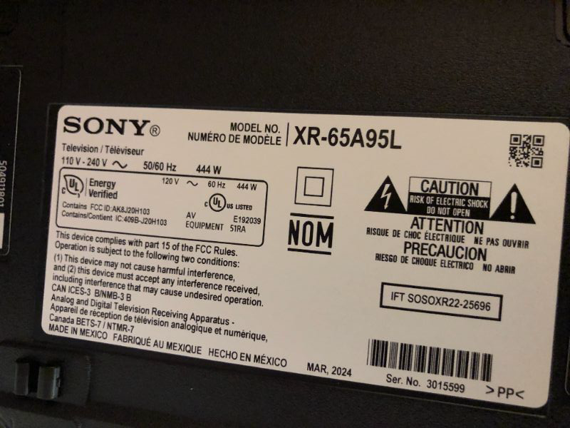 Photo 3 of **Unable to test. marking as untested. please read.**
**Unable to test. marking as untested. please read.**
Sony - 65" class BRAVIA XR A95L OLED 4K UHD Smart Google TV
