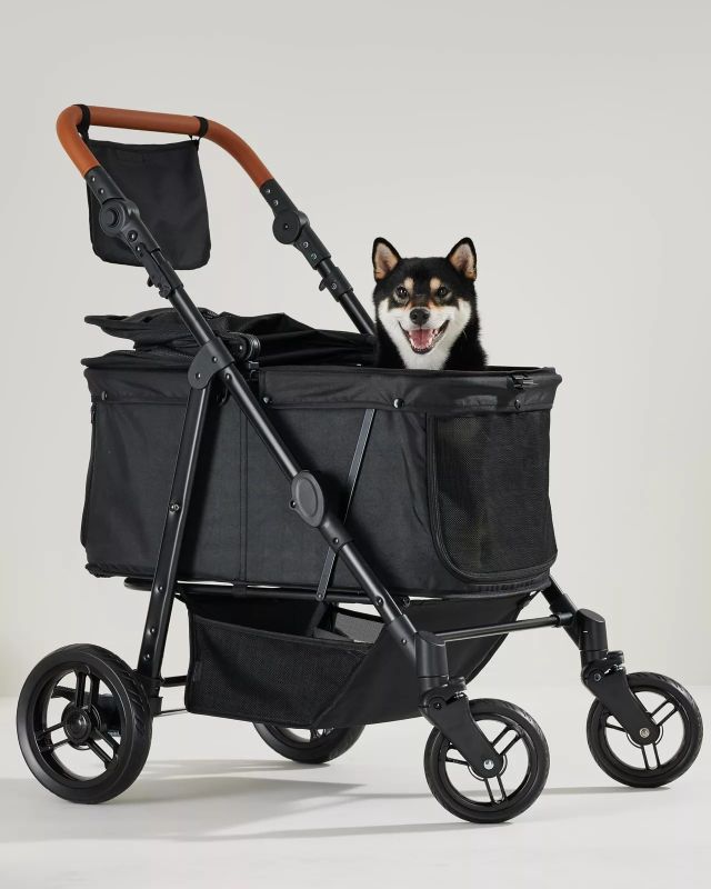 Photo 1 of Zoosky Medium Pet Stroller for Dogs Up to 66lbs, Adjustable Handle, 180 ? Can...
