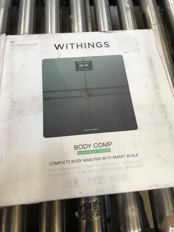 Photo 2 of WITHINGS Body Comp - Scale for Body Weight and Complete Body Analysis, Wi-Fi & Bluetooth, Baby Weight Scale, Digital Scale, Accurate Visceral Fat, Heart Health, Scales Compatible with Apple, FSA/HSA Body Comp Black