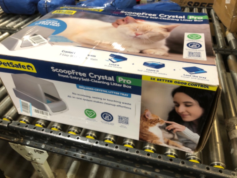 Photo 2 of PetSafe ScoopFree Self-Cleaning Cat Litter Box - Never Scoop Again - Hands-Free Cleanup with Disposable Crystal Trays - Less Tracking, Better Odor Control - Health Counter Helps Monitor Your Cat Front-Entry