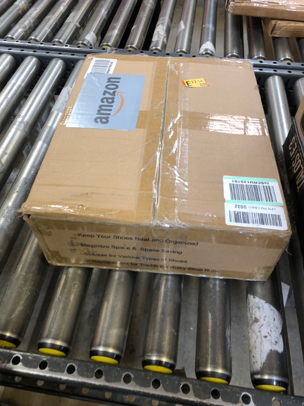 Photo 1 of MMBABY 6-Tier Foldable Shoe Organizer for Closet Stackable No Assembly Stackable Shoe Organizer Storage Bins with Clear Door, Free Standing Shoe Shelf Cabinet with Lids, Plastic Shoe Rack for Closet Yellow