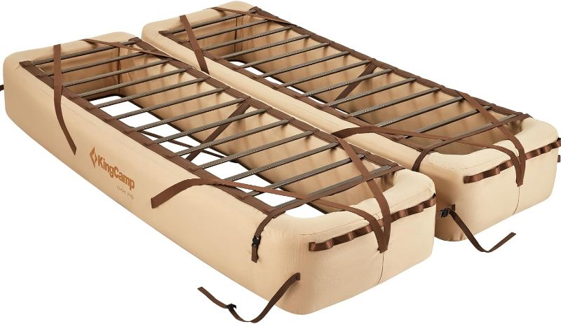 Photo 1 of KingCamp Camping Air Bed - Portable & Compact Inflatable Guest Bed with Accessories, Single High Blow-Up Mattress for Camping, Home, and Tent (Bed Only, Air Pump and Mattress Not Included) - 2 Packs
