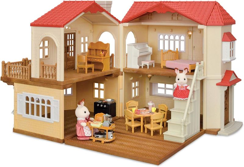 Photo 1 of Calico Critters Red Roof Country Home - Dollhouse Playset with Figures, Furniture and Accessories for Ages 3+
