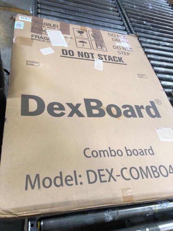Photo 3 of Dexboard 48 x 36 Inch Magnetic Combo Board Half Dry Erase Board Cork Board , Wall Mounted Whiteboard & Corkboard Combination Board, Silver Aluminum Frame Silver 48 x 36 Inch