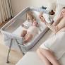 Photo 1 of AirClub Bassinet Bedside Sleeper, Baby Bassinet Crib for Newborn, Bedside Crib Sleeper with Wheels Breathable Mesh