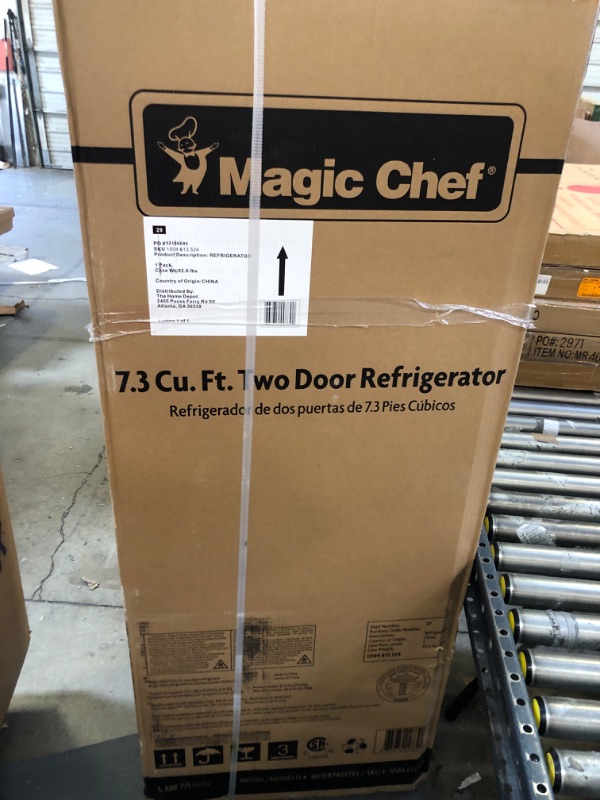 Photo 2 of Factory seal---Magic Chef 7.4 Cu. ft. 2-Door Mini Fridge in Platinum Steel with Freezer MCDR740STE
