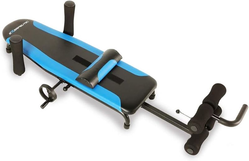 Photo 1 of Exerpeutic Alternative Inversion Traction Table - Back Stretcher for Lower Back Pain Relief Without Going Upside Down - 350 Lbs Weight Capacity - ?Blue
