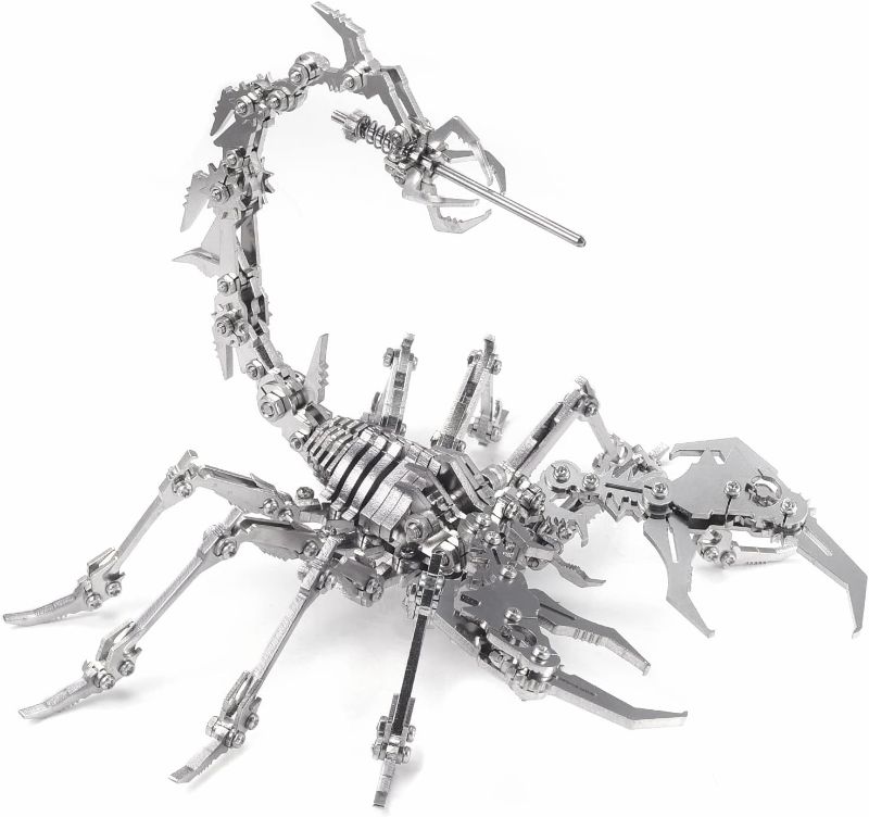 Photo 1 of Wollet 3D Metal Scorpion Puzzle for Adults and Teens, DIY Puzzle Model Kits for Adults, Scorpion Toy, Desk Ornament, 3D Animal Puzzle

