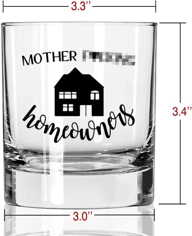 Photo 1 of AGMdesign, Mother F ing Home Owner Whiskey Glass, Housewarming Gifts for New Home Friend, Women, Men, First Time Home Owner, Neighbor, Coworker, Friend, Boss
