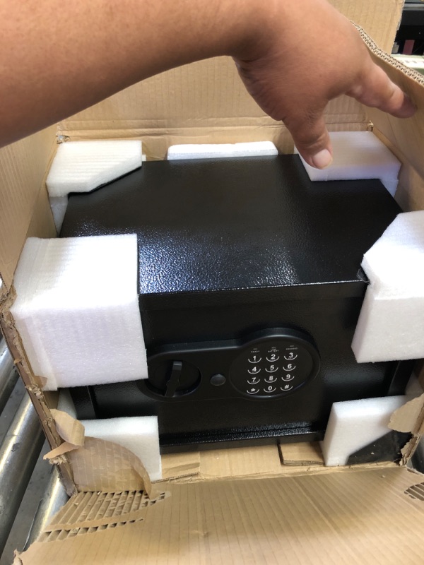 Photo 1 of 1.2 Cu Ft Home Safe Fireproof Waterproof, Small Fireproof Safe Box with Fireproof Money Bag, Programmable Keypad and Removable Shelf, Security Digital Safe for Home Money Firearm Medicines Valuables 1.2 Cubic Feet