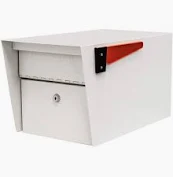 Photo 1 of Mail Boss 7506 Mail Manager Curbside Locking Security Mailbox, white
,Large whte
 Mailbox