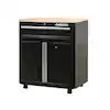 Photo 1 of Factory seal----Ready-to-Assemble 24-Gauge Steel 1-Drawer 2-Door Garage Base Cabinet in Black (28 in. W x 32.8 in. H x 18.3 in. D)