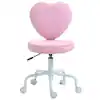 Photo 1 of HOMCOM
Pink Heart Love Shaped Back Design Office Chair with Adjustable Height and 360 Swivel Castor Wheels