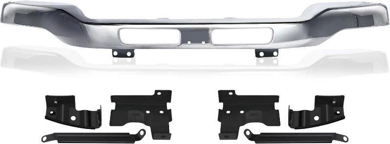 Photo 1 of Front Bumper Fit For 2003 2004 2005 2006 GMC Sierra 1500 2500HD 3500 & 2007 Classic Pickup With Fog Light Hole With Bracket Old Body Style Chrome Steel
