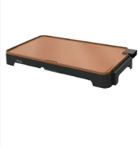 Photo 1 of BELLA XL Electric Ceramic Titanium Griddle, 12" x 22", Copper/Black & Classic Rotating Non-Stick Belgian Waffle Maker, Perfect 1" Thick Waffles, Browning Control, Black Griddle Extra Large + Waffle Maker