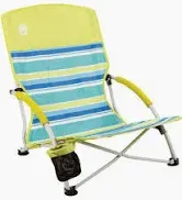 Photo 1 of Coleman Utopia Breeze Beach Low Sling Camping Chair w/ Cup Holder & Carry Bag