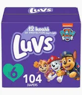 Photo 1 of Luvs (LUVSD) Diapers Size 6, 124 Count - Luvs Ultra Leakguards Disposable Baby Diapers, ONE MONTH SUPPLY (Packaging May Vary)