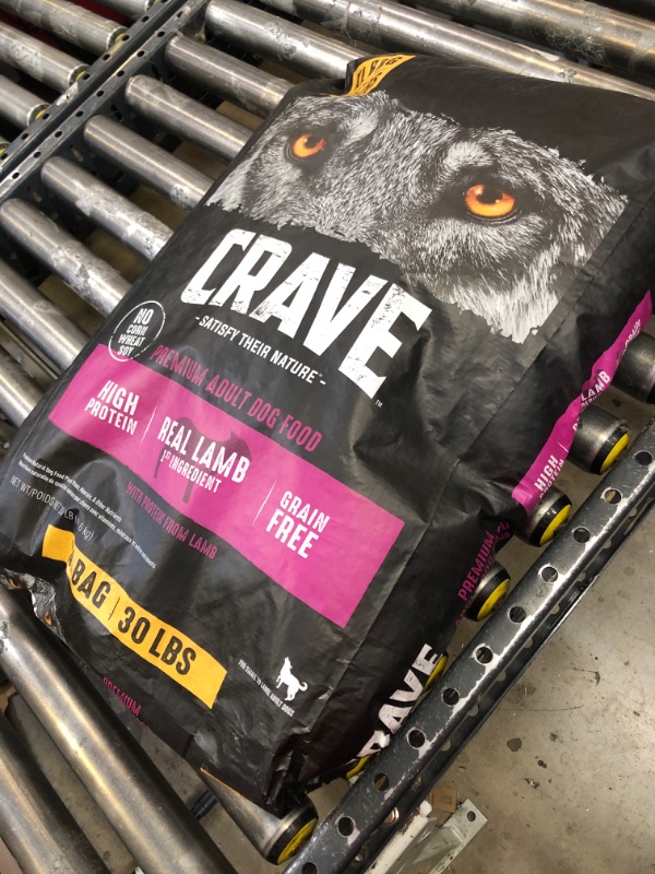 Photo 2 of Best by Apr-19-2024--CRAVE Grain Free High Protein Adult Dry Dog Food with Lamb, 30 lb. Bag