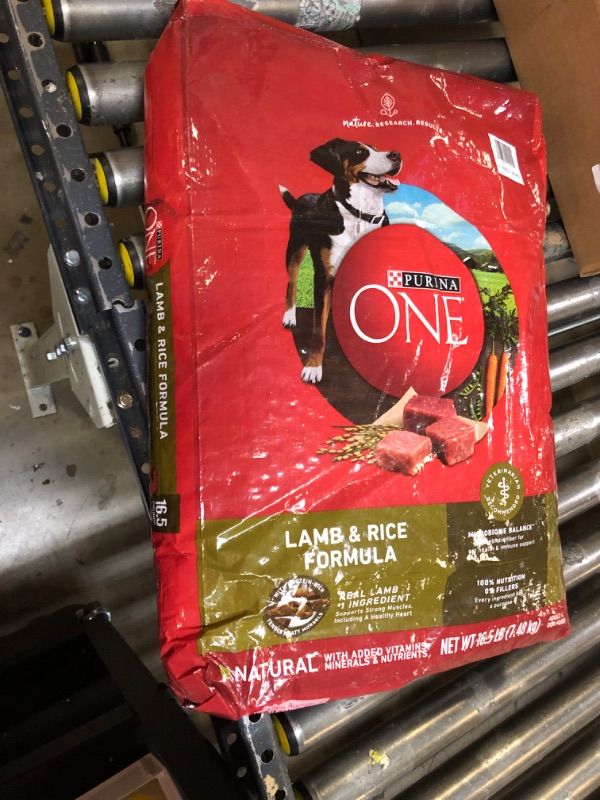 Photo 2 of Purina ONE Dry Dog Food Lamb and Rice Formula - 16.5 lb. Bag Dry Food Lamb & Rice 16.50 Pound (Pack of 1)