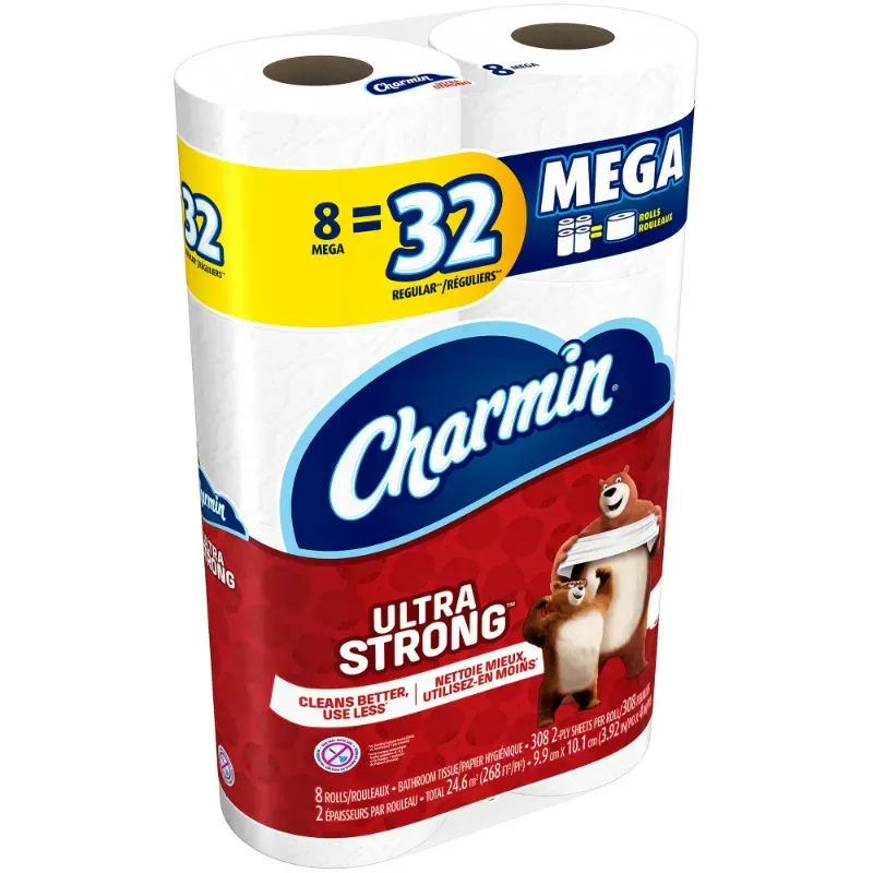 Photo 1 of Charmin Ultra Strong Mega Rolls Toilet Paper 8 Count Pack
