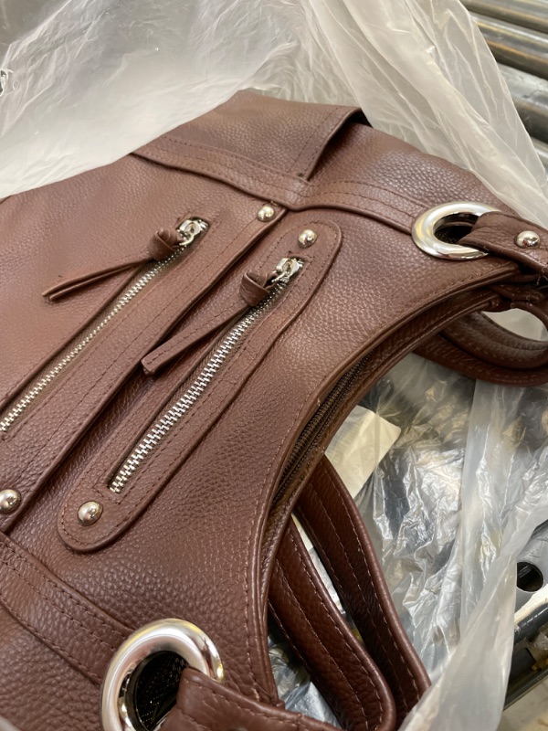 Photo 2 of BROWN Perfect Pockets Classic Conceal Carry Leather Purse by Roma Leathers
