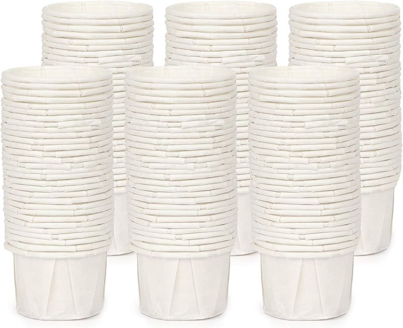 Photo 1 of 1 Oz Paper Cups- Paper Medicine Taster Ketchup Sacrament Paper Cups (PACK A - 1000 PACK)

