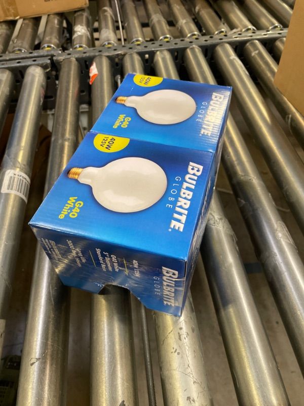 Photo 1 of 2 Bulbrite Incandescent G40 Medium Screw Base (E26) Light Bulb, 40 Watt, White