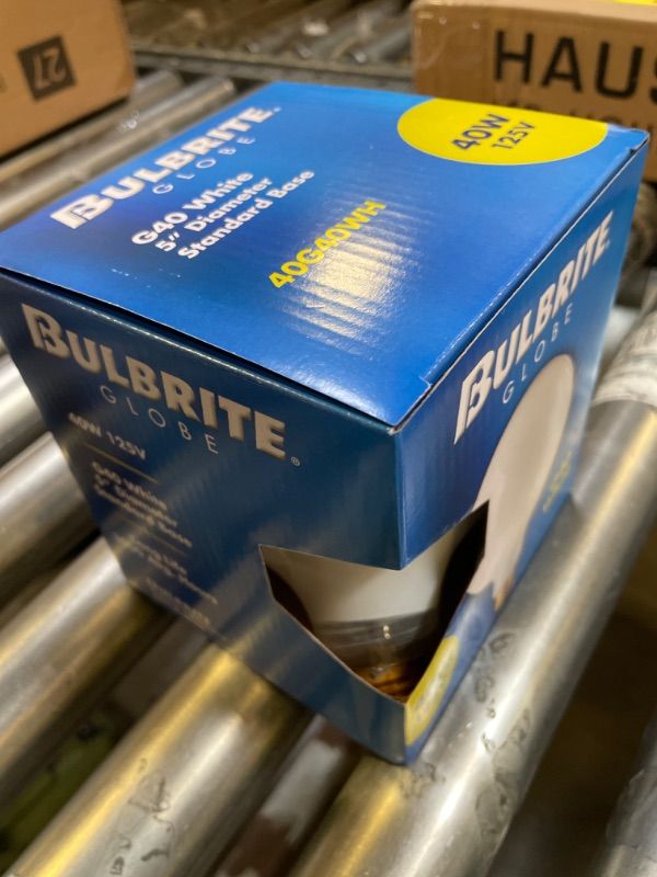 Photo 2 of Bulbrite Incandescent G40 Medium Screw Base (E26) Light Bulb, 40 Watt, White