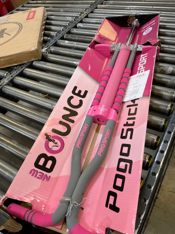 Photo 2 of New Bounce Pogo Stick for Kids - Pogo Sticks for Ages 9 and Up, 80 to 160 Lbs - Pro Sport Edition, Quality, Easy Grip, PogoStick for Hours of Wholesome Fun Pink