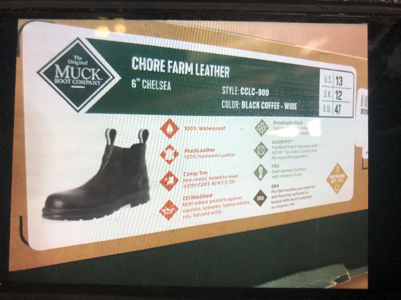 Photo 3 of Men's Chore Farm Leather Comp Toe Chelsea Boot 13 Brown