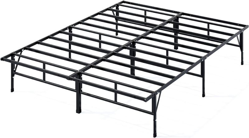 Photo 1 of ZINUS SmartBase Compack Mattress Foundation, 14 Inch Metal Bed Frame, No Box Spring Needed, Sturdy Steel Slat Support, queen