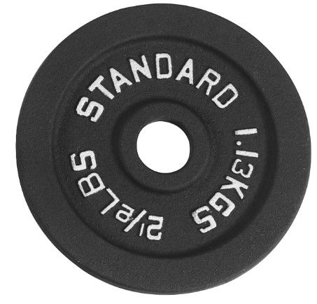Photo 1 of Signature Fitness Cast Iron Plate Weight Plate for Strength Training and Weightlifting, Standard or Olympic,  C. 2.5LB