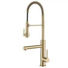 Photo 1 of Kraus KPF-1603BG Artec Pro Commercial Style Pre-Rinse Kitchen Faucet in Brushed Gold
