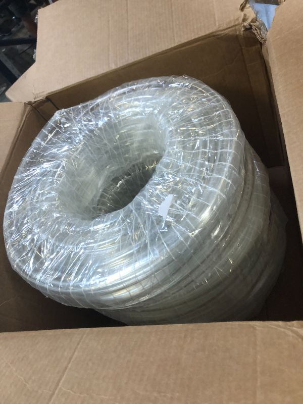 Photo 2 of DAVCO 1" ID x 50ft Clear Vinyl Tubing, Low Pressure Flexible PVC Tubing, Heavy Duty UV Chemical Resistant Lightweight Plastic Vinyl Hose, BPA Free and Non Toxic 1"ID 50 Feet