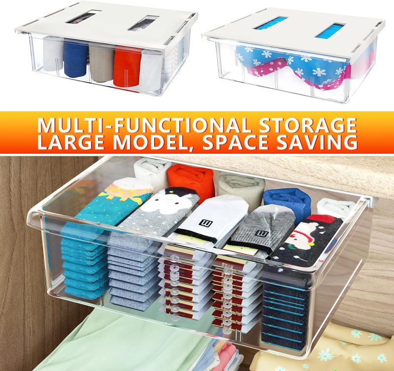 Photo 1 of  1pc---Under Desk Drawer Organizer, Slide Out Desk Drawer   