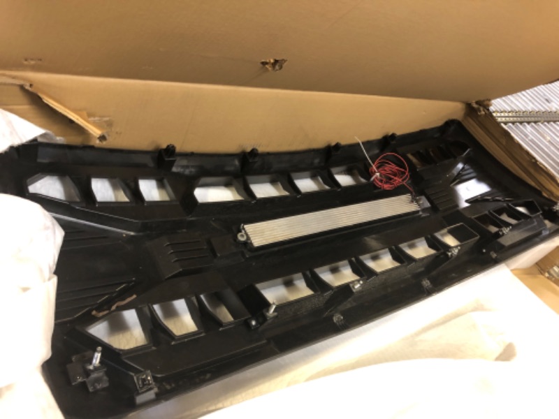 Photo 1 of MEGAIE Front Grill Replacement for F150 2009-2014, Matte Black Front Bumper Grille w/Off-Road Lights