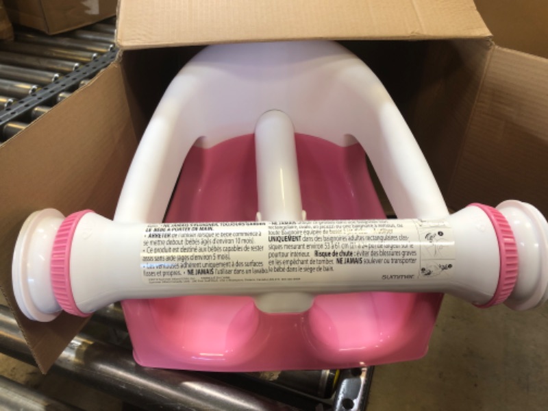 Photo 3 of Summer My Bath Seat (Pink) – Baby Bathtub Seat for Sit-Up Bathing, Provides Backrest Support and Suction Cups for Stability – This Baby Bathtub is Easy to Set-Up, Remove, and Store